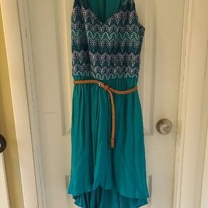 Lily Rose Teal and Blue Midi Dress